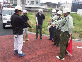 道路標識撤去・設置工事