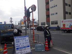 カーブミラー設置工事