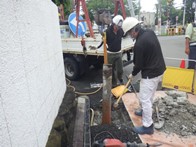 道路標識撤去・設置工事
