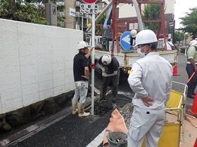 道路標識撤去・設置工事
